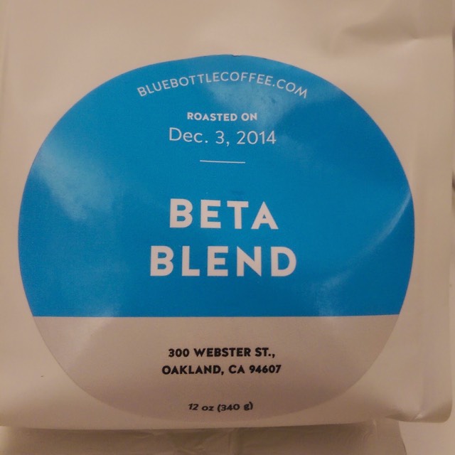 Back of Blue Bottle Beta Blend 2014